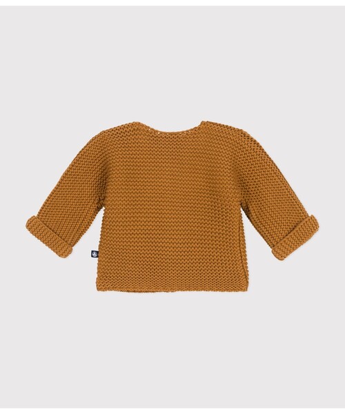 PETIT BATEAU（プチバトー）の「コットンニットカーディガン（カーディガン/ボレロ・キッズ・ライトピンク/ブラウン・6MONTH/18MONTH/12MONTH）」の7枚目の写真