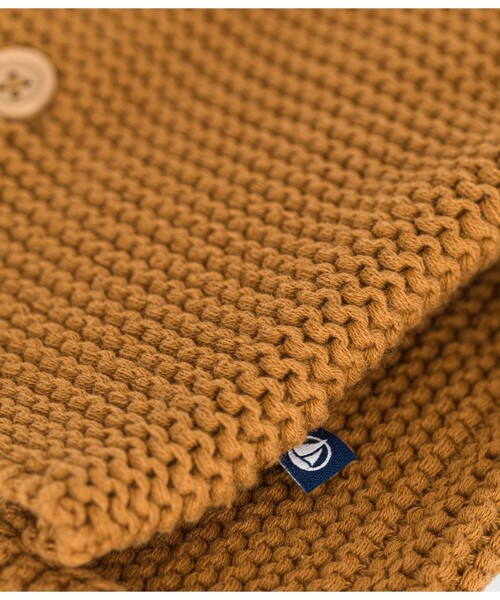 PETIT BATEAU（プチバトー）の「コットンニットカーディガン（カーディガン/ボレロ・キッズ・ライトピンク/ブラウン・6MONTH/18MONTH/12MONTH）」の8枚目の写真