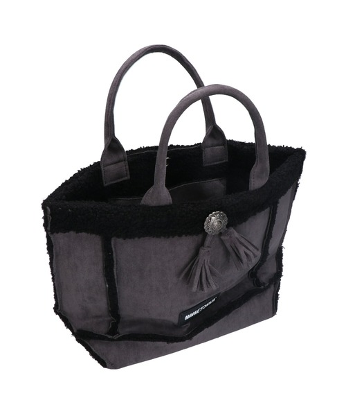 Minnetonka(ミネトンカ)の「【MINNETONKA/ミネトンカ】BOA HANDBAG ボアハンドバッグ(ハンドバッグ・レディース・グレー/ブラウン/アイボリー・FREE)」の3枚目の写真