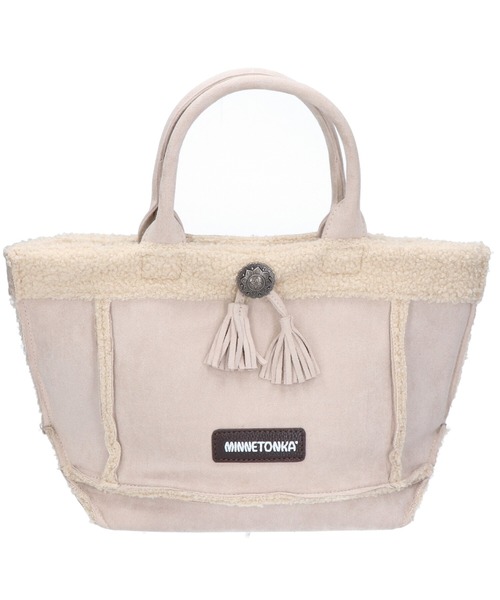 Minnetonka(ミネトンカ)の「【MINNETONKA/ミネトンカ】BOA HANDBAG ボアハンドバッグ(ハンドバッグ・レディース・グレー/ブラウン/アイボリー・FREE)」の6枚目の写真