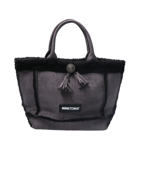 Minnetonka(ミネトンカ)の「【MINNETONKA/ミネトンカ】BOA HANDBAG ボアハンドバッグ(ハンドバッグ・レディース・グレー/ブラウン/アイボリー・FREE)」の8枚目の写真