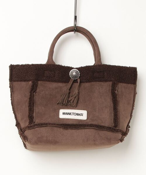 Minnetonka(ミネトンカ)の「【MINNETONKA/ミネトンカ】BOA HANDBAG ボアハンドバッグ(ハンドバッグ・レディース・グレー/ブラウン/アイボリー・FREE)」の17枚目の写真
