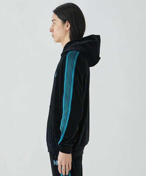 Needles（ニードルス）の「【Needles/ニードルズ】Track Hoody - C/Pe Velour（Tシャツ/カットソー・メンズ・ブラック/レンガ・M/S/L）」の5枚目の写真