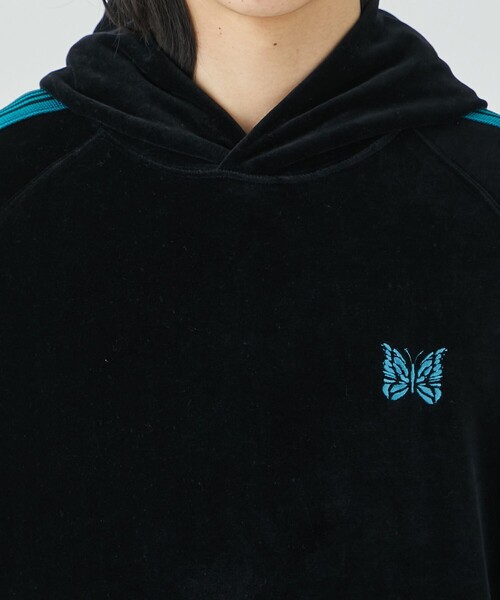 Needles（ニードルス）の「【Needles/ニードルズ】Track Hoody - C/Pe Velour（Tシャツ/カットソー・メンズ・ブラック/レンガ・M/S/L）」の7枚目の写真