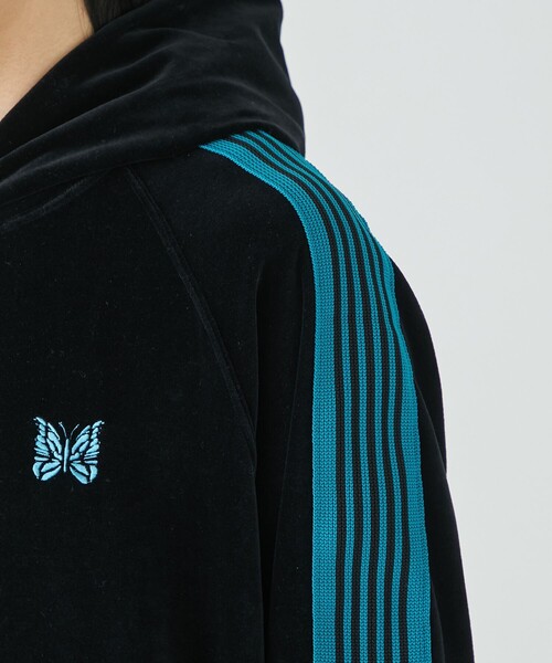 Needles（ニードルス）の「【Needles/ニードルズ】Track Hoody - C/Pe Velour（Tシャツ/カットソー・メンズ・ブラック/レンガ・M/S/L）」の8枚目の写真