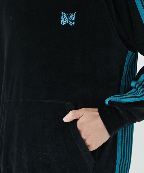 Needles（ニードルス）の「【Needles/ニードルズ】Track Hoody - C/Pe Velour（Tシャツ/カットソー・メンズ・ブラック/レンガ・M/S/L）」の9枚目の写真