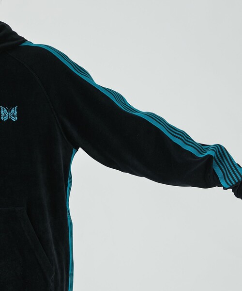 Needles（ニードルス）の「【Needles/ニードルズ】Track Hoody - C/Pe Velour（Tシャツ/カットソー・メンズ・ブラック/レンガ・M/S/L）」の10枚目の写真