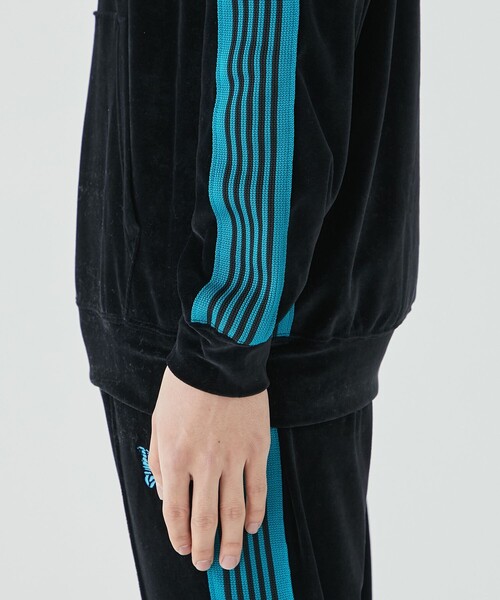 Needles（ニードルス）の「【Needles/ニードルズ】Track Hoody - C/Pe Velour（Tシャツ/カットソー・メンズ・ブラック/レンガ・M/S/L）」の12枚目の写真