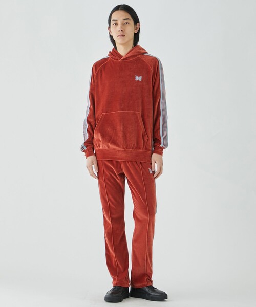 Needles（ニードルス）の「【Needles/ニードルズ】Track Hoody - C/Pe Velour（Tシャツ/カットソー・メンズ・ブラック/レンガ・M/S/L）」の15枚目の写真