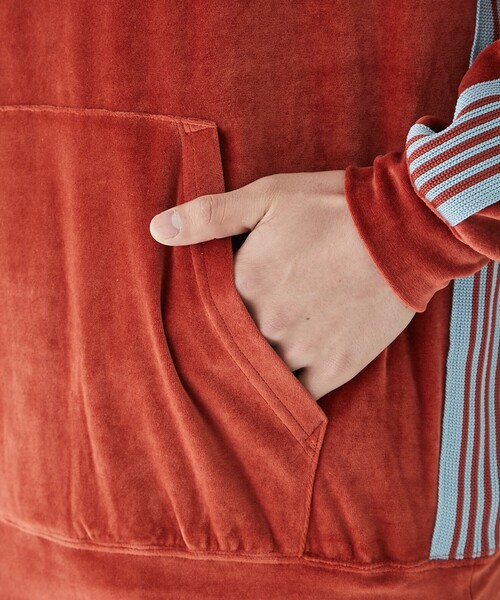 Needles（ニードルス）の「【Needles/ニードルズ】Track Hoody - C/Pe Velour（Tシャツ/カットソー・メンズ・ブラック/レンガ・M/S/L）」の22枚目の写真