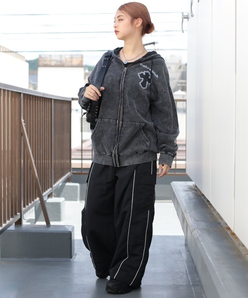 SPINNS（スピンズ）の「グランジ/裏起毛であったか！ジップパーカー