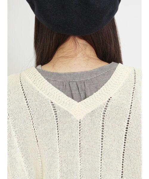 Samansa Mos2（サマンサ モスモス）の「テープヤーン前後2WAYベスト（ベスト・レディース・オレンジ/マスタード/ブラック/キナリ/モカ・F）」の20枚目の写真