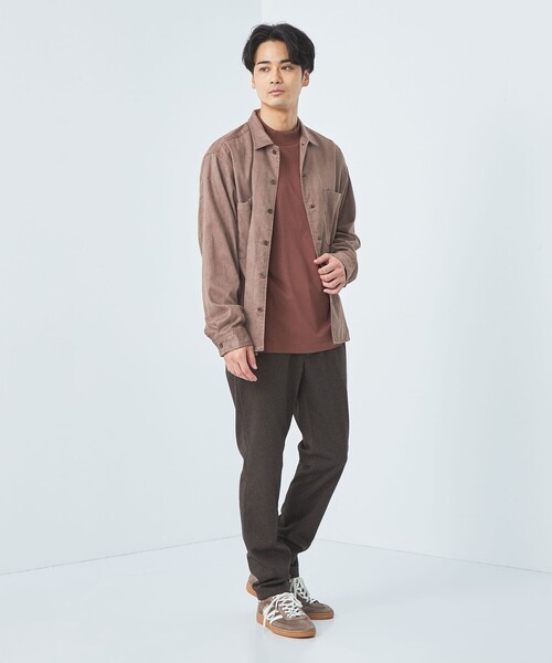 green label relaxing(グリーンレーベルリラクシング)の「スエードライク ボックス レギュラーカラー シャツ(シャツ/ブラウス・メンズ・モカ/ダークグレー/ライトブルー・S/L/M/XL)」の10枚目の写真