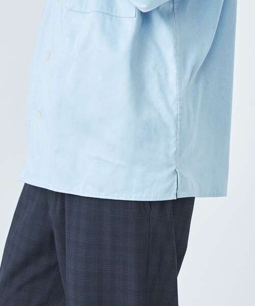 green label relaxing(グリーンレーベルリラクシング)の「スエードライク ボックス レギュラーカラー シャツ(シャツ/ブラウス・メンズ・モカ/ダークグレー/ライトブルー・S/L/M/XL)」の19枚目の写真