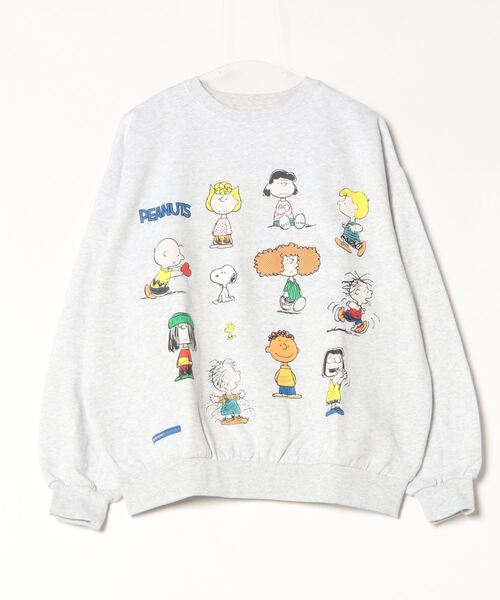 PEANUTS SNOOPY（ピーナッツ スヌーピー）キャラクタープリント 裏起毛スウェットトレーナー メンズ レディース ユニセックス ...