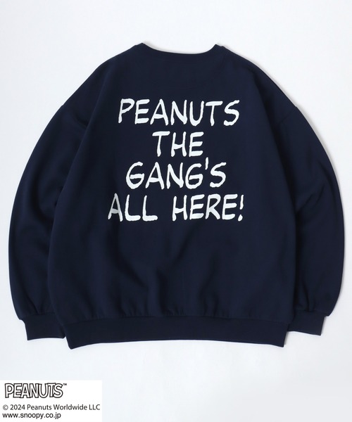 PEANUTS（ピーナッツ）の「PEANUTS SNOOPY（ピーナッツ スヌーピー）キャラクタープリント 裏起毛スウェットトレーナー メンズ ...