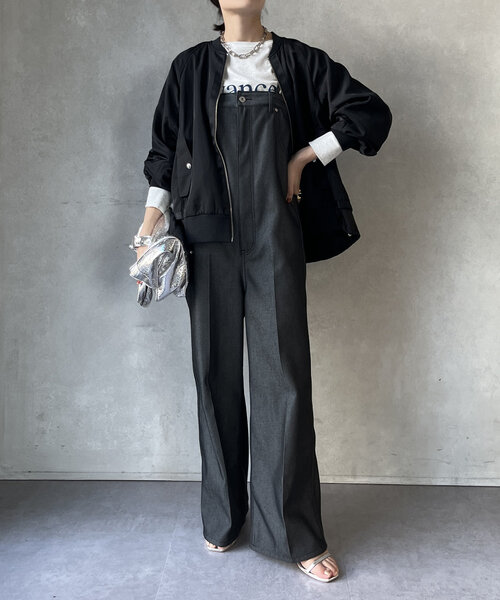 DouDou（ドゥドゥ）の「【WEB限定】バックフレアワークブルゾン（ブルゾン・レディース・カーキ/ブラック/ライトベージュ・FREE）」の6枚目の写真