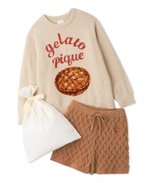 gelato pique（ジェラートピケ）の「【ラッピング済み】スフレPIE ジャガードプルオーバー＆ショートパンツSET（ルームウェア/パジャマ）」