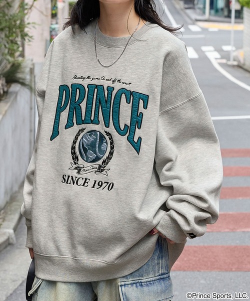 セール】Prince/プリンス 別注 ロゴ刺繍 ピグメント加工オーバー