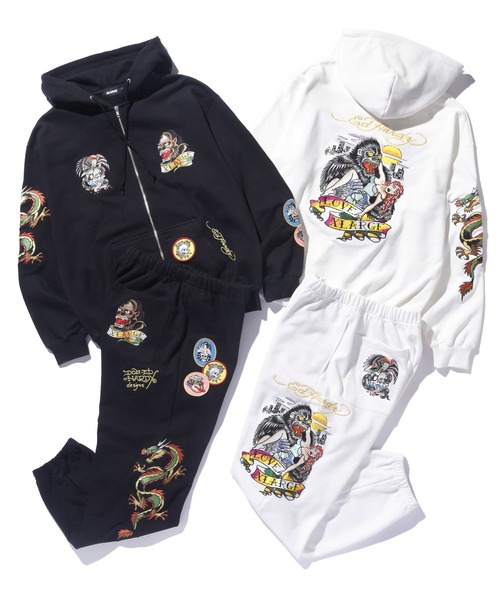 ★送料・関税込み★【Ed Hardy】ブラックスウェットパンツ ed255-5.jpg