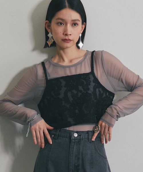 ノースリーブ刺繍ビスチェ（ベスト）｜ANOTHER S（アナザーエス）の