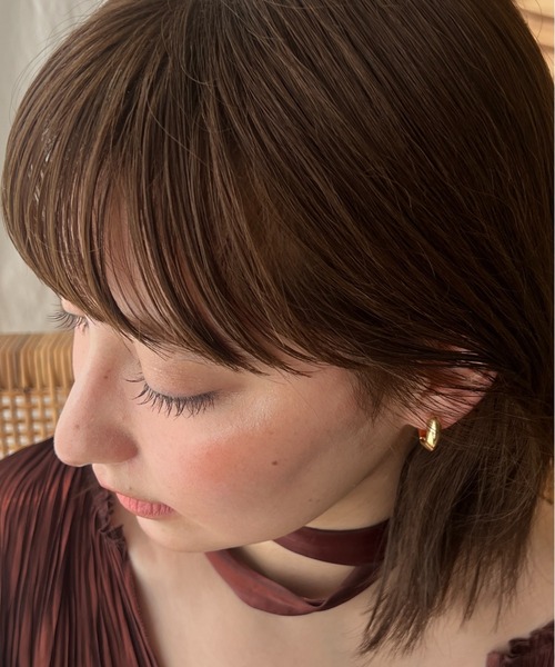ciite'（シーテ）の「センターライン ワンタッチフープピアス  (両耳用)（ピアス（両耳用）・レディース・シルバー/ゴールド・FREE）」の5枚目の写真
