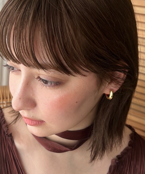 ciite'（シーテ）の「センターライン ワンタッチフープピアス  (両耳用)（ピアス（両耳用）・レディース・シルバー/ゴールド・FREE）」の7枚目の写真