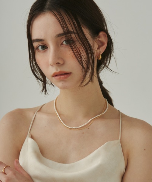 ciite' surgical stainless(シーテサージカルステンレス)の「【 金属アレルギー対応 】 パール & シンプルチェーンネックレス 2セット サージカルステンレス(ネックレス・レディース・シルバー/ゴールド・FREE)」の2枚目の写真