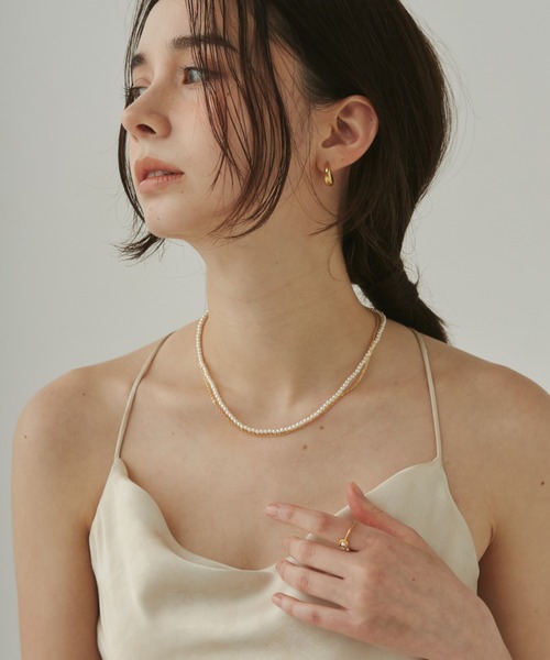 ciite' surgical stainless(シーテサージカルステンレス)の「【 金属アレルギー対応 】 パール & シンプルチェーンネックレス 2セット サージカルステンレス(ネックレス・レディース・シルバー/ゴールド・FREE)」の6枚目の写真
