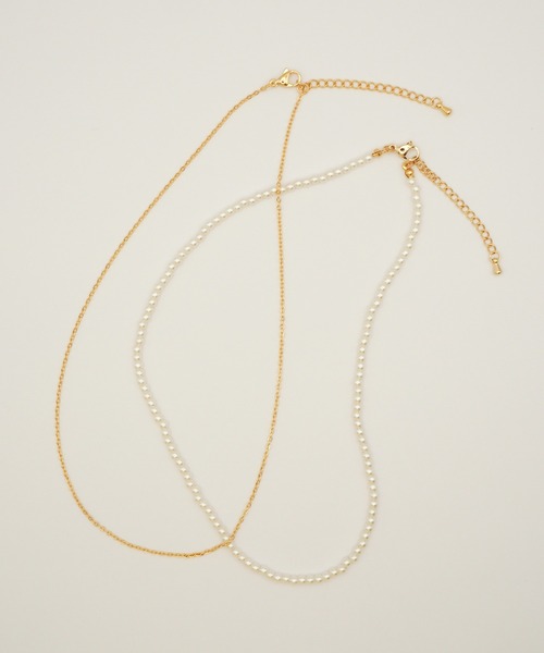 ciite' surgical stainless(シーテサージカルステンレス)の「【 金属アレルギー対応 】 パール & シンプルチェーンネックレス 2セット サージカルステンレス(ネックレス・レディース・シルバー/ゴールド・FREE)」の12枚目の写真