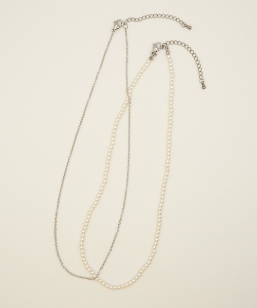 ciite' surgical stainless(シーテサージカルステンレス)の「【 金属アレルギー対応 】 パール & シンプルチェーンネックレス 2セット サージカルステンレス(ネックレス・レディース・シルバー/ゴールド・FREE)」の17枚目の写真