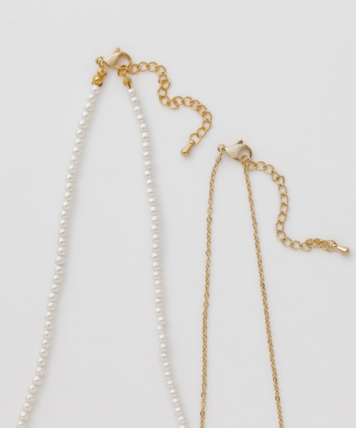 ciite' surgical stainless(シーテサージカルステンレス)の「【 金属アレルギー対応 】 パール & シンプルチェーンネックレス 2セット サージカルステンレス(ネックレス・レディース・シルバー/ゴールド・FREE)」の5枚目の写真