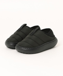 crocs(クロックス)のcrocs クロックス 18-21 KIDS' CLASSIC PUFF MOC キッズクラシックパフモック 210589-060 BLACK/BLACK(サンダル)
