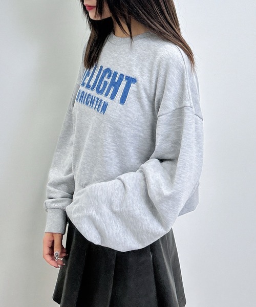 INGNI(イング)の「デニム貼付スウェットショートトップス(スウェット・レディース・ブラウン/ブラック/オートミール/杢グレー・M)」の20枚目の写真