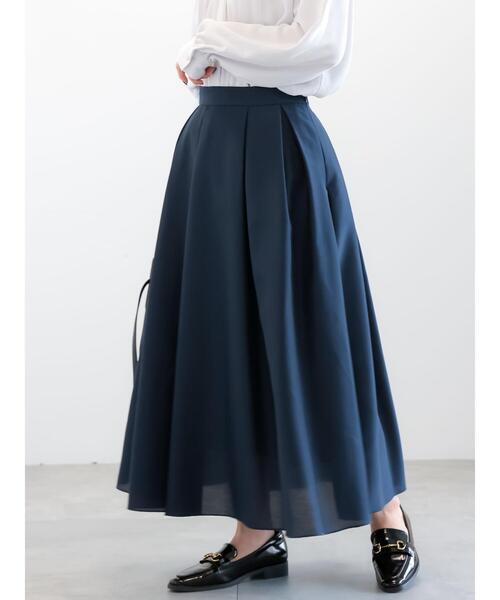 Te chichi（テチチ）の「シックスパンオーガンジーフレアスカート（スカート・レディース・ベージュ/ネイビー/オレンジ・F）」の16枚目の写真