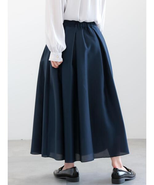 Te chichi（テチチ）の「シックスパンオーガンジーフレアスカート（スカート・レディース・ベージュ/ネイビー/オレンジ・F）」の17枚目の写真