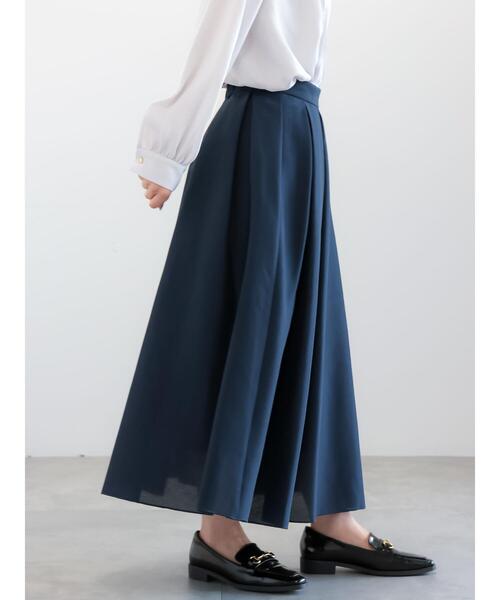 Te chichi（テチチ）の「シックスパンオーガンジーフレアスカート（スカート・レディース・ベージュ/ネイビー/オレンジ・F）」の18枚目の写真