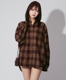 ALLuRing ChaRm（アリュリングチャーム）の「Plaid Shirt Jacket / チェック柄シャツジャケット ミニバッグ付き（シャツ/ブラウス）」