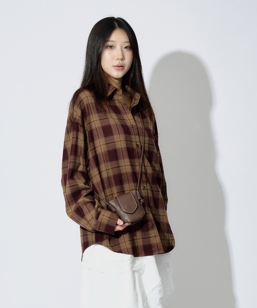 ALLuRing ChaRm（アリュリングチャーム）の「Plaid Shirt Jacket / チェック柄シャツジャケット ミニバッグ付き（シャツ/ブラウス・レディース・レッド/グリーン・FREE）」の14枚目の写真