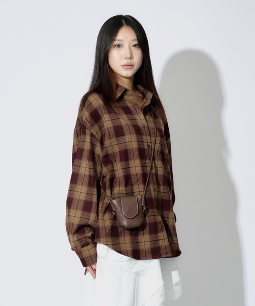 ALLuRing ChaRm（アリュリングチャーム）の「Plaid Shirt Jacket / チェック柄シャツジャケット ミニバッグ付き（シャツ/ブラウス・レディース・レッド/グリーン・FREE）」の13枚目の写真