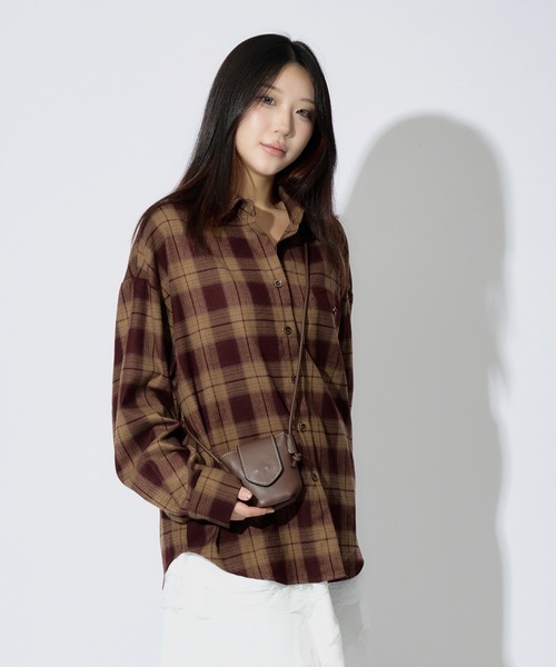 ALLuRing ChaRm（アリュリングチャーム）の「Plaid Shirt Jacket / チェック柄シャツジャケット ミニバッグ付き（シャツ/ブラウス・レディース・レッド/グリーン・FREE）」の15枚目の写真
