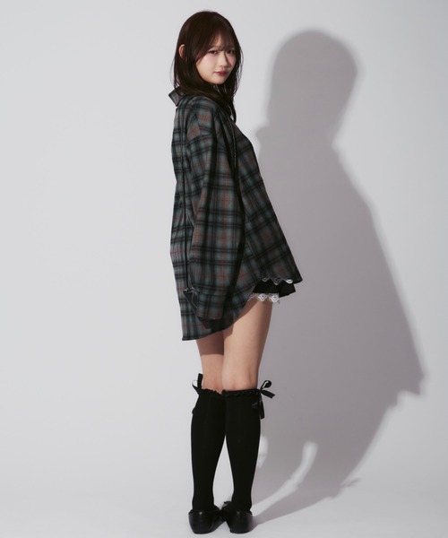 ALLuRing ChaRm（アリュリングチャーム）の「Plaid Shirt Jacket / チェック柄シャツジャケット ミニバッグ付き（シャツ/ブラウス・レディース・レッド/グリーン・FREE）」の22枚目の写真