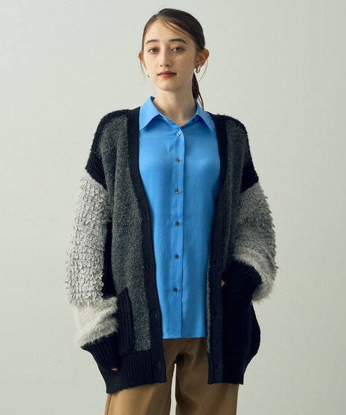 【セール】ブロッキングMIX編みカーディガン（カーディガン/ボレロ）｜Editt by YECCA VECCA（エディットバイイェッカヴェッカ） 7,814円