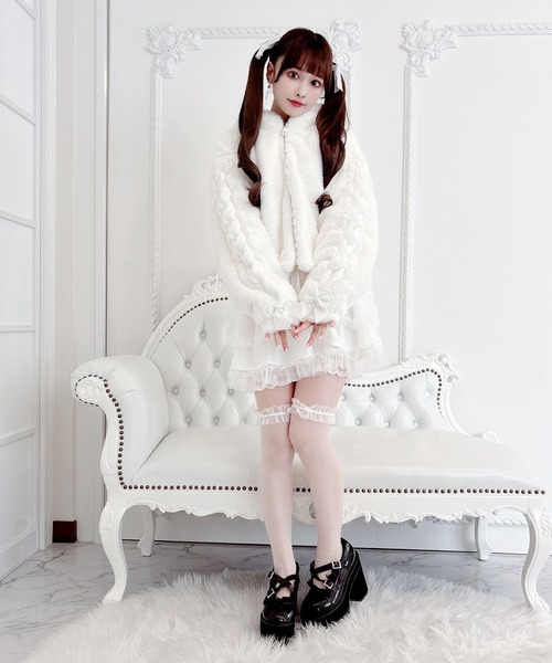 【セール】りぼん付きフードうさみみファ-コート（その他アウター）｜MA*RS（アメーバーマーズ）