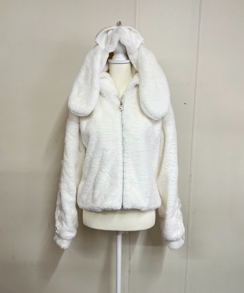 【セール】りぼん付きフードうさみみファ-コート（その他アウター）｜MA*RS（アメーバーマーズ）