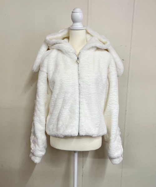 【セール】りぼん付きフードうさみみファ-コート（その他アウター）｜MA*RS（アメーバーマーズ）