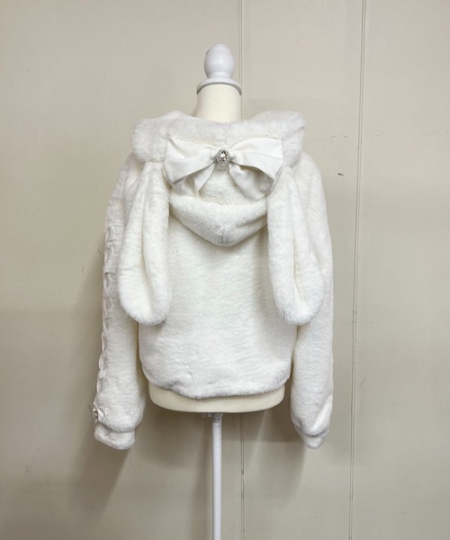 【セール】りぼん付きフードうさみみファ-コート（その他アウター）｜MA*RS（アメーバーマーズ）