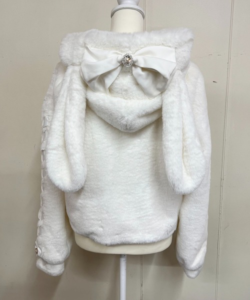 【セール】りぼん付きフードうさみみファ-コート（その他アウター）｜MA*RS（アメーバーマーズ）