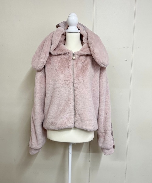 【セール】りぼん付きフードうさみみファ-コート（その他アウター）｜MA*RS（アメーバーマーズ）