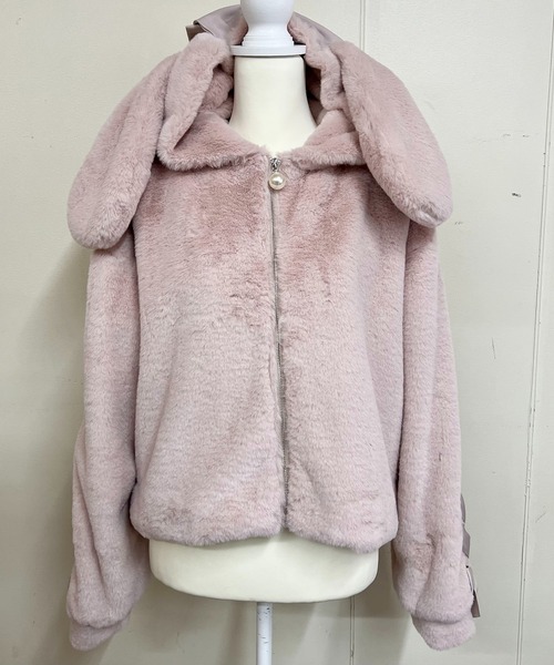 【セール】りぼん付きフードうさみみファ-コート（その他アウター）｜MA*RS（アメーバーマーズ）